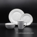 Vaisselle de vaisselle luxueuse Nouvelle Vaisselle blanche en porcelaine osseuse